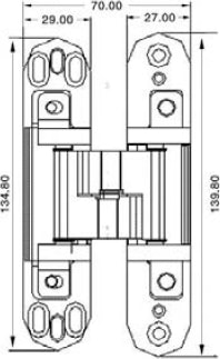 Akordiyon Menteşe Ayarlı 135 Mm-Merkez Zamak