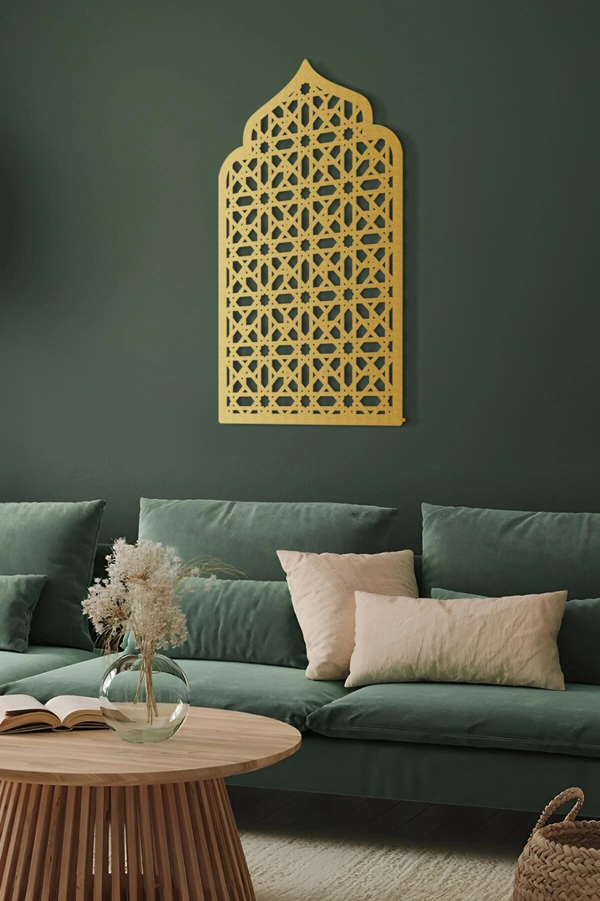Mihrap Motifli Metal İslami Duvar Tablosu - Dini Ev Dekorasyonu - WAM228