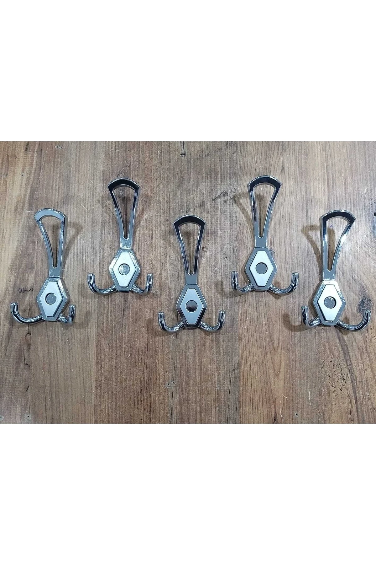 (5 ADET) Mali Portmanto (BÜYÜK) Askılık (KROM GRİ) Vestiyer Havlu Kapı Elbise Askılığı (BÜYÜK) Askı