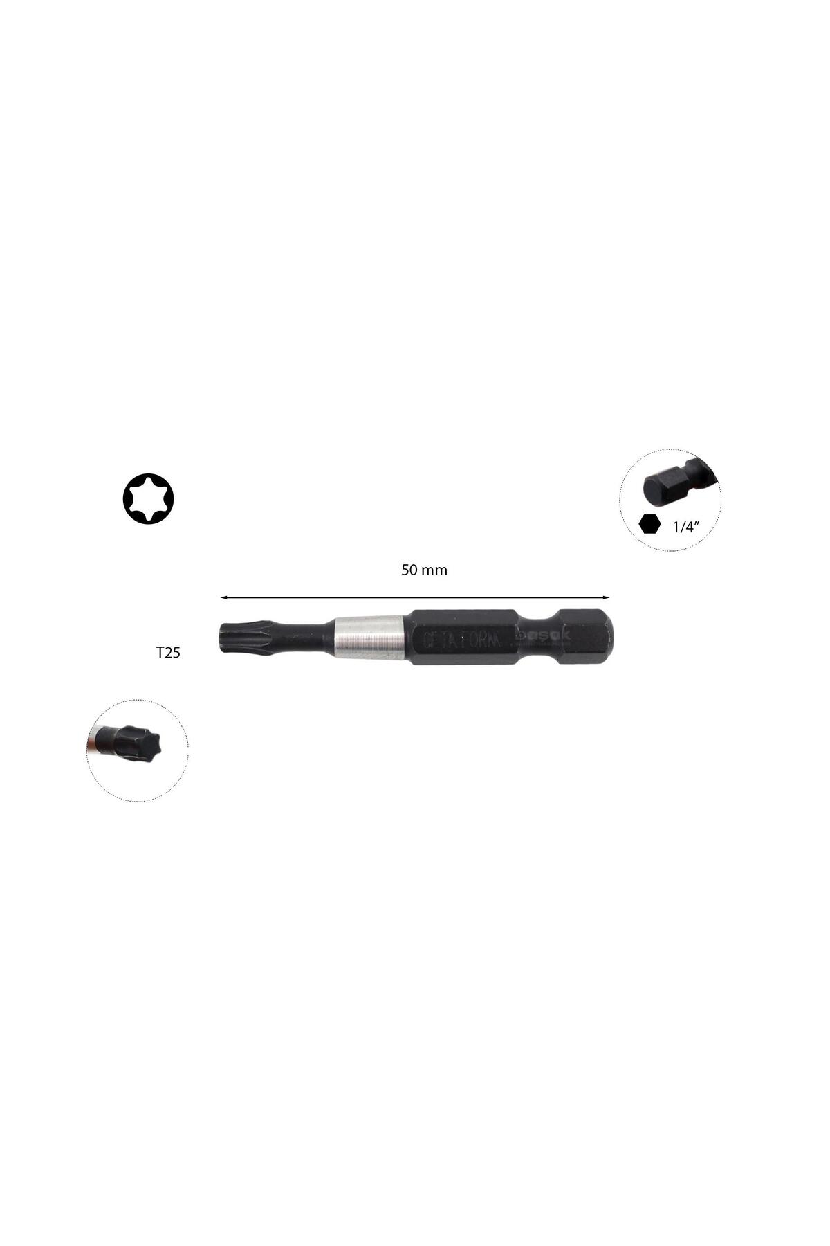 T25 50mm Darbeli Torx Bits Uç Cb/827tm