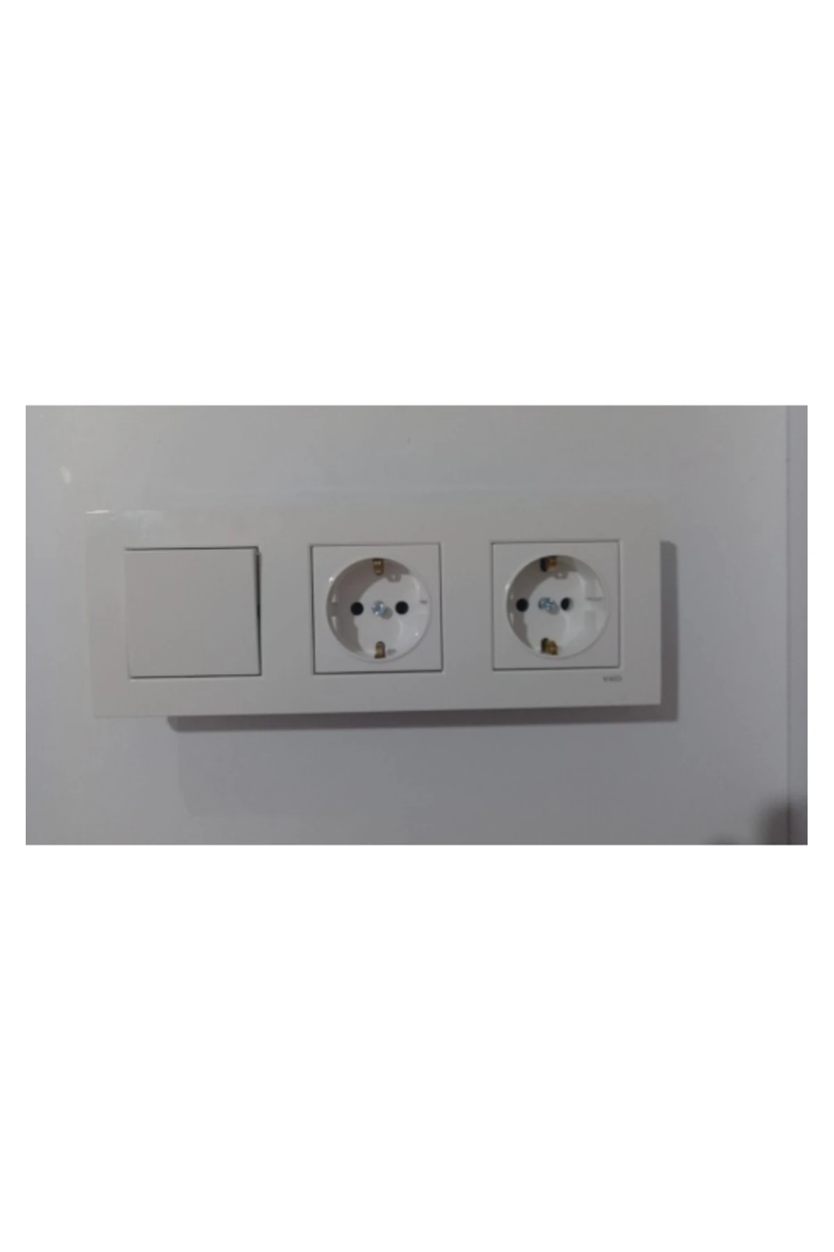 Viko Karre Beyaz 3lü Set Anahtar Topraklı Priz Topraklı Priz