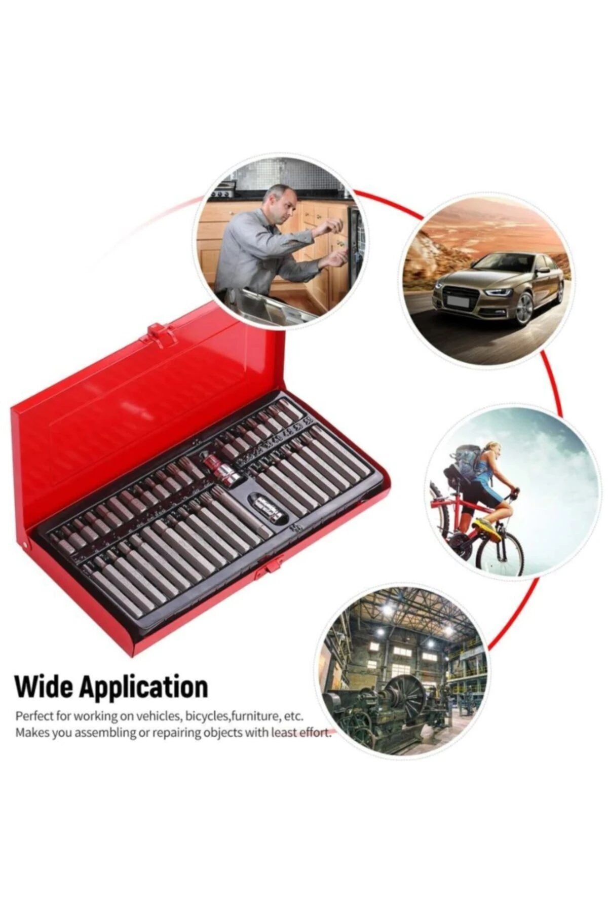 40 Parça Çok Fonksiyonlu Krom Bits Tutucu Soket Set