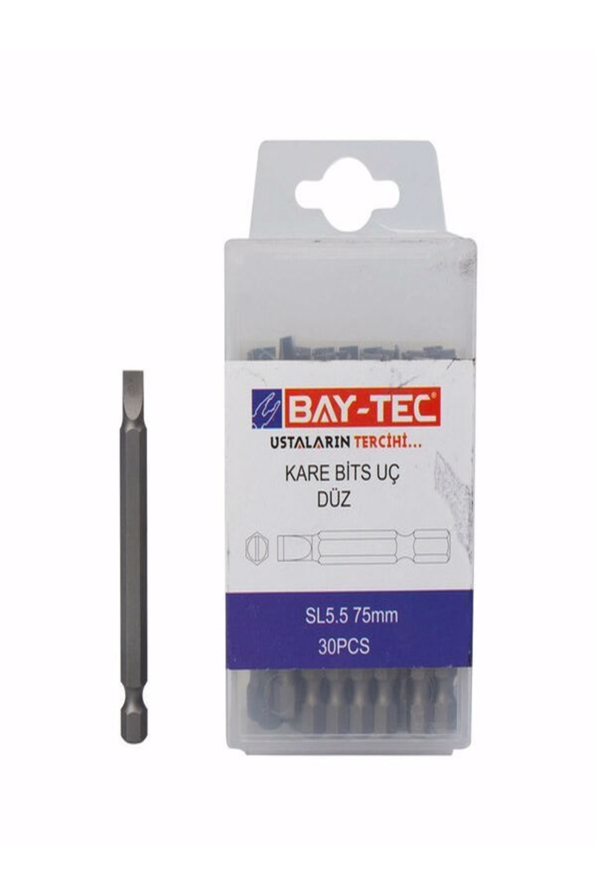 BAYTEC Kare Düz Uç 5x75mm SLS Mu2030 5401, 1 adet, yüksek kalite.