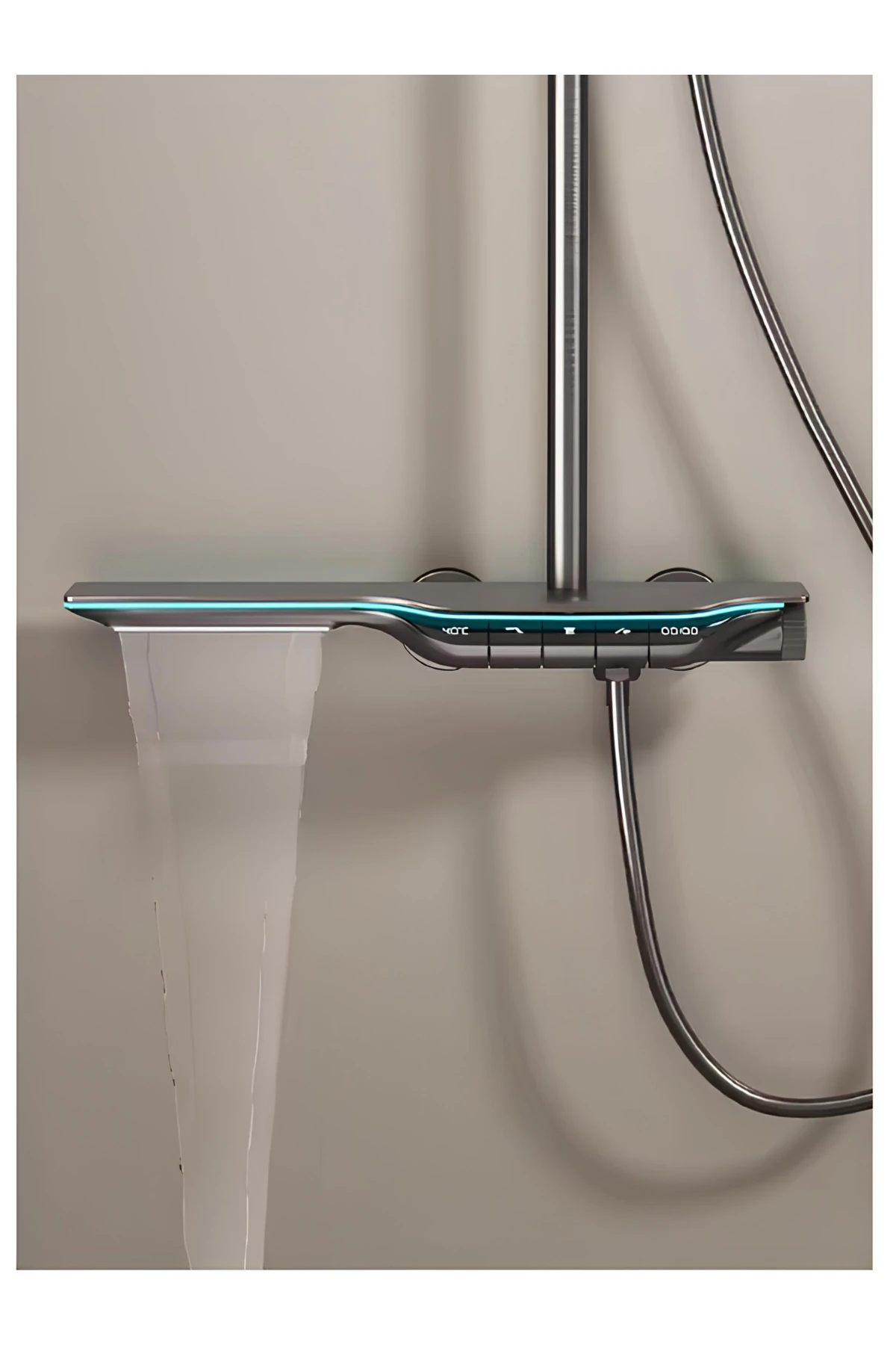 Dijital Led Göstergeli Termostatik Akıllı Piyano Duş Seti Tepe Duş Seti