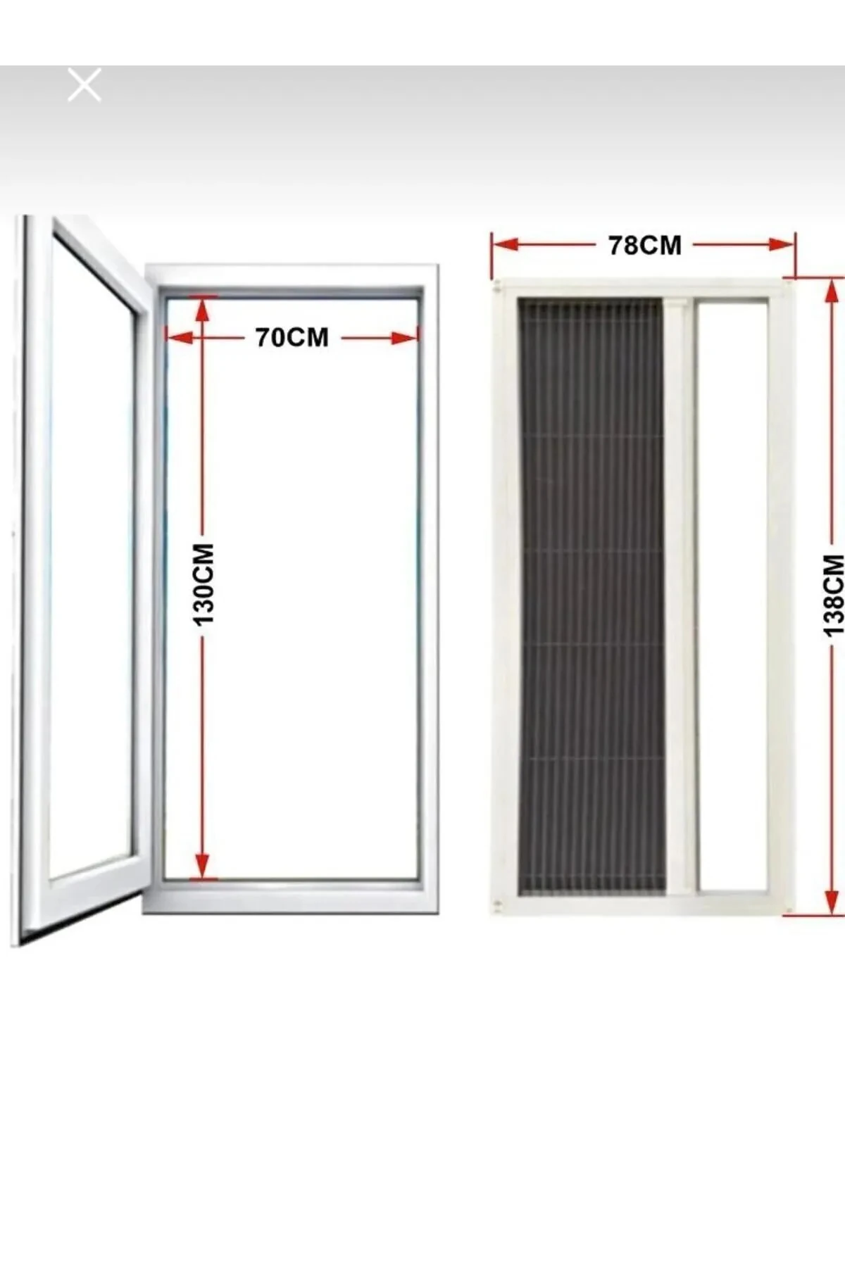 Mercan-plise Akordiyon Sürgülü Kapı Pencere Sineklikleri En-0.90 Boy-220.0