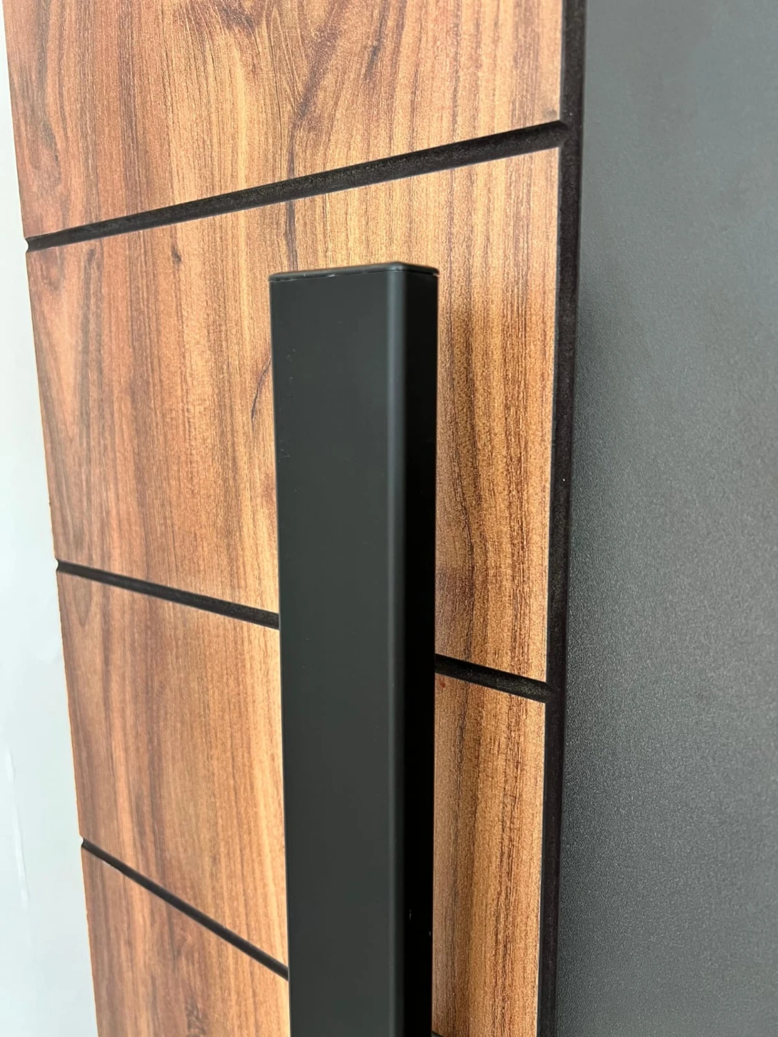 Çelik Kapı Çekme Kolu Tutma Kolu Dikdörtgen Model Renk Siyah 60CM