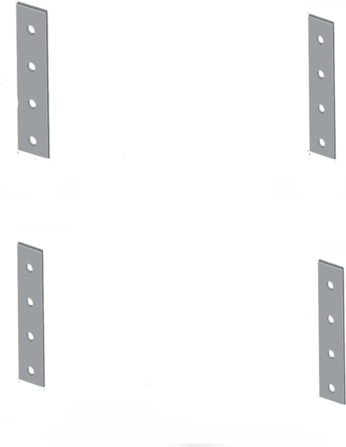 Gönye, Düz Bağlantı Sac Gönye 15X50MM 4 Adet