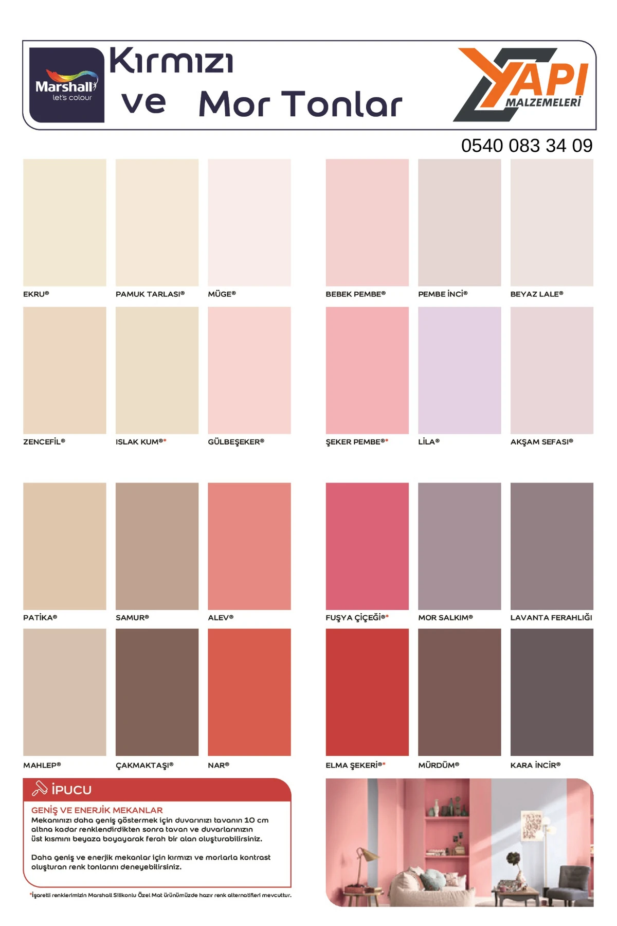 Plastik Mat İç Cephe Boyası Yasemin Büyüsü 2.5 Lt