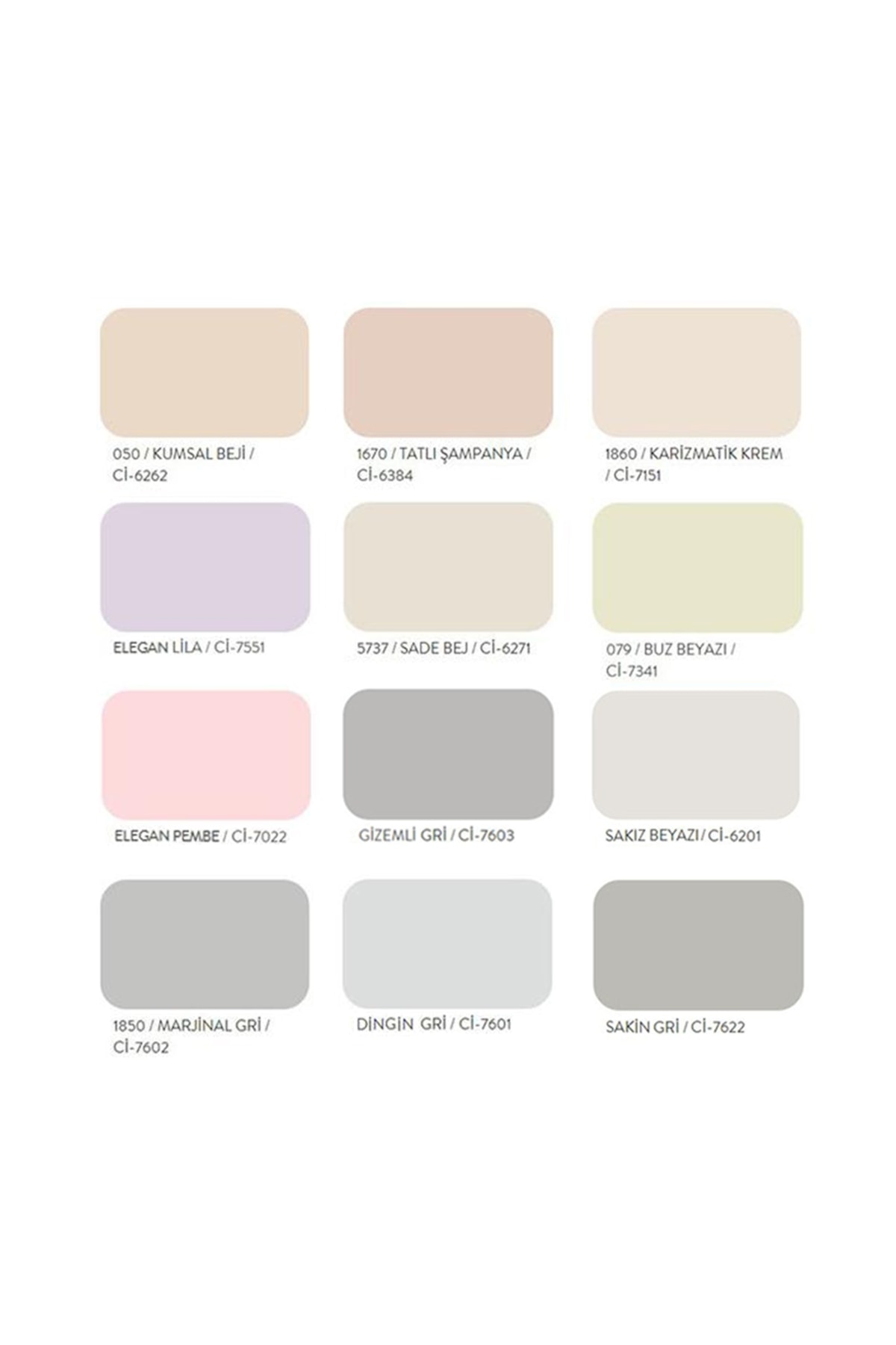 Popüler Plastik Mat Duvar Boyası 10 Kg - Dingin Gri