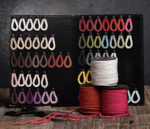 Polyester Kordon İp 10mm 50metre- Koyu vizon/ Krem Gümüş sim
