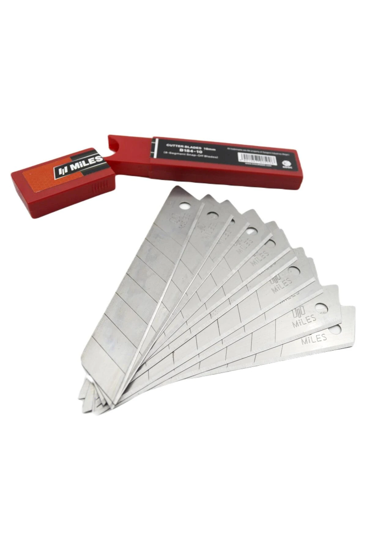 Miles Geniş Maket Bıçağı Yedeği 18 mm 10 lu 10 Tüp(100 Adet) B184-10