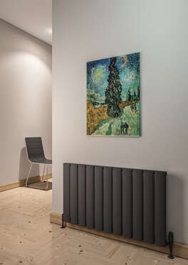 Serez Yatay Alüminyum Radyatör 1040X600 Pütürlü Antrasit (7946)