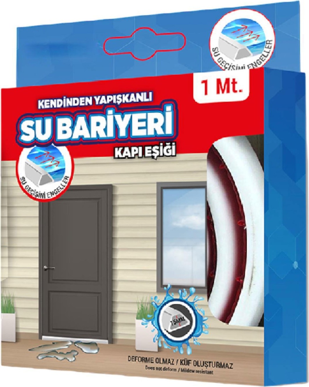 Su Bariyeri Kapı Altı Sızdırmaz Su Tutucu Yapışkanlı Slikon Bant Bandı 1 Metre BND01010015