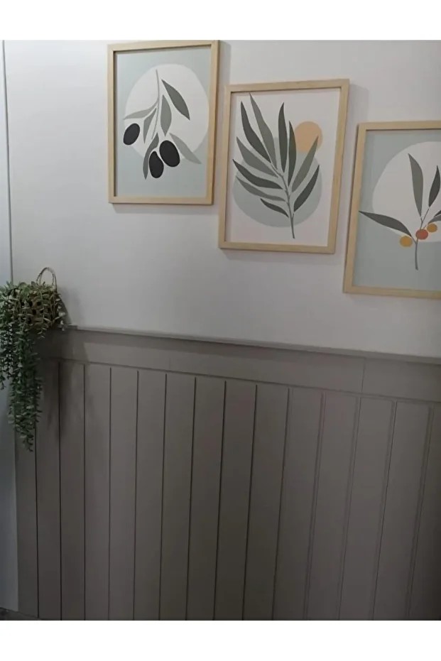 5 Adet  54 X 103 Cm Hediyeli Dekoratif Duvar Paneli  Boyanabilir Ahşap 6 Mm Ham Mdf Dekoratif Panel