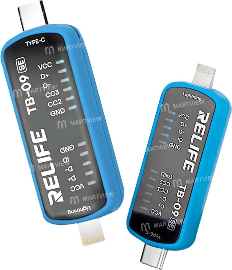 Relife Tb-09 Se iPhone ve Android Telefonlar Için Basit Tip-C ve Lightning Şarj Portu Test Cihazı