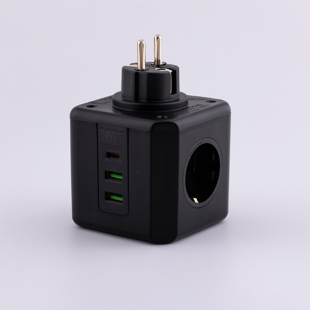 Çocuk Termal Kısa Devre Akım Korumalı 3 Prizli 2 USB + 1 Type-C Topraklı Golyat Grup Şarj Fiş Priz