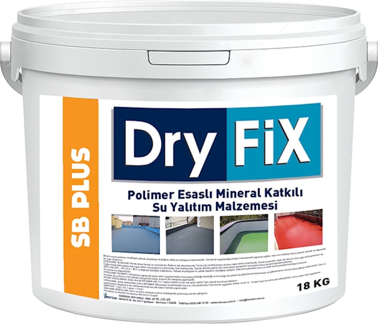 Sb Plus Polimer Mineral Katkılı Su Yalıtımı Beyaz 18 kg