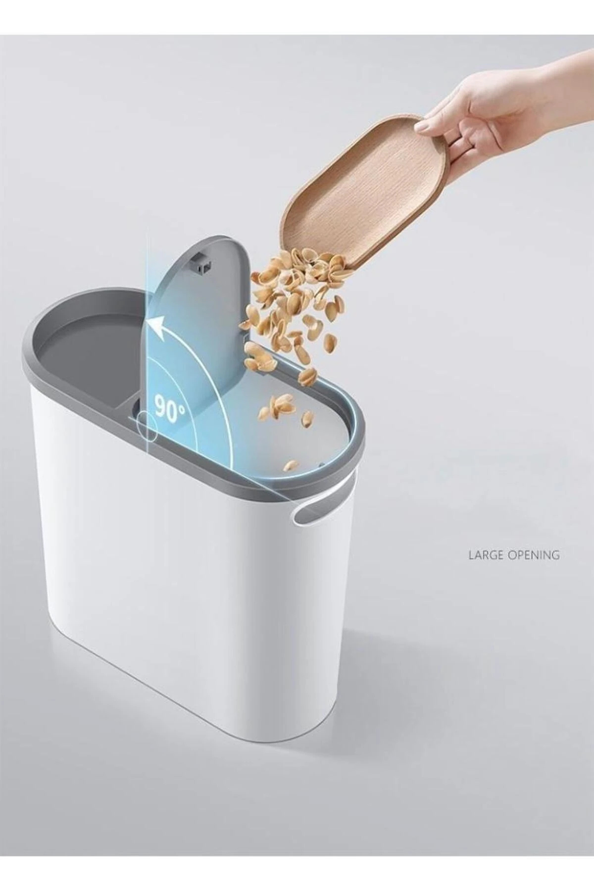 10 lt Kups Banyo,Ofis,Mutfak Çöp Kovası (GRİ)