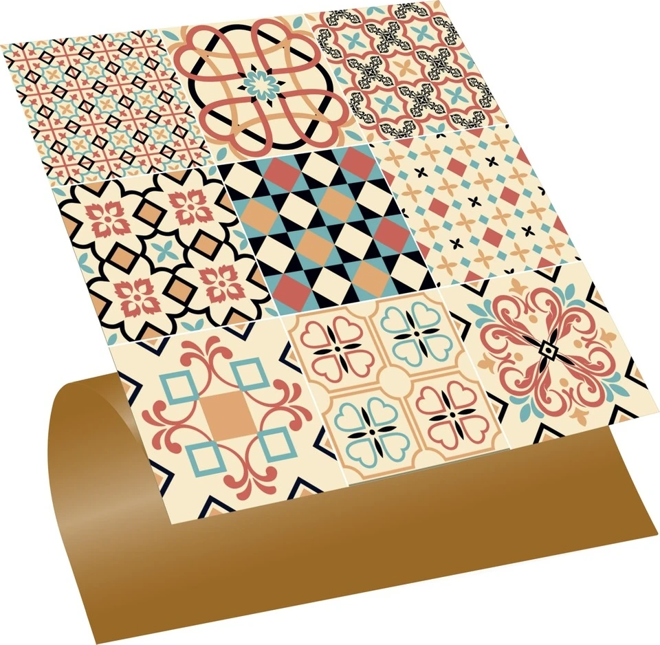 Kendinden Yapışkanlı Japon Desenli Pvc Karo 30 x 30 cm (33 Adet) 3m2