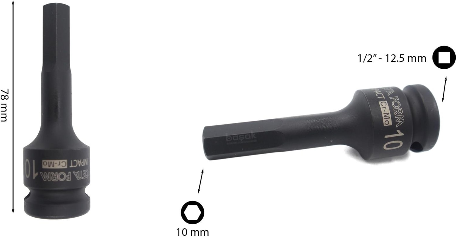 10 mm 1/2” Havalı Allen (Alyan) Uçlu Lokma C68-H10