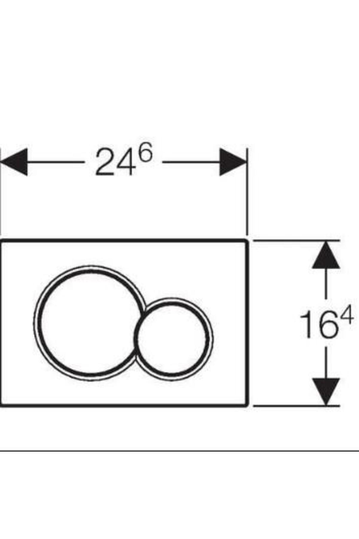 SIGMA01 115.770.DW.5 Kumanda Kapağı Çift Basmalı ,siyah