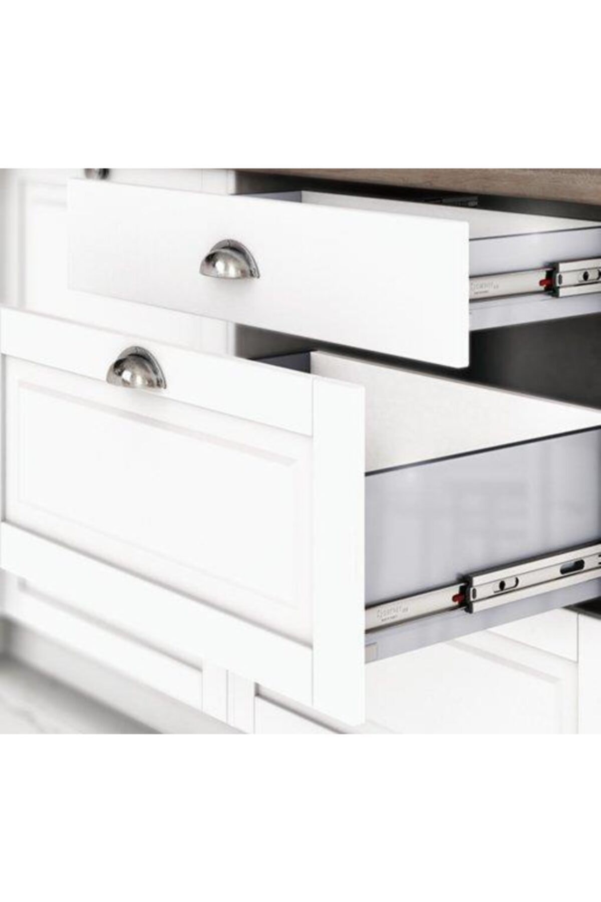 Galvanizli Teleskopik Çekmece Rayı 43x400