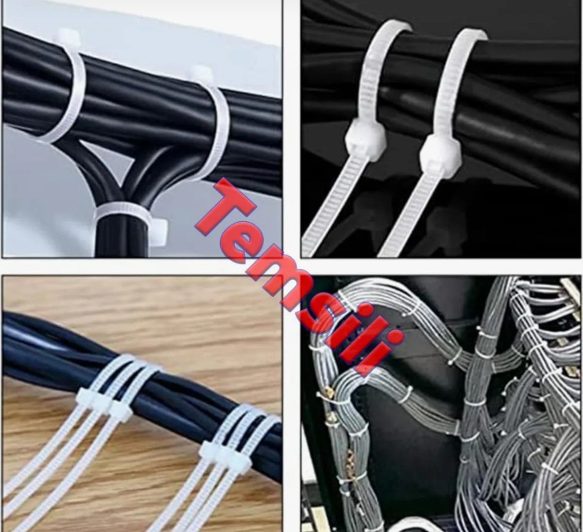 Plastik Cırt Kelepçe 3.6X370 mm (100 Adet) Beyaz