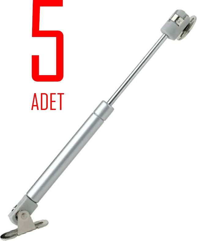 5 Adet Dolap Kapak Pistonu Dolap Kalkar Kapak Amortisörlü Gazlı Piston 100N