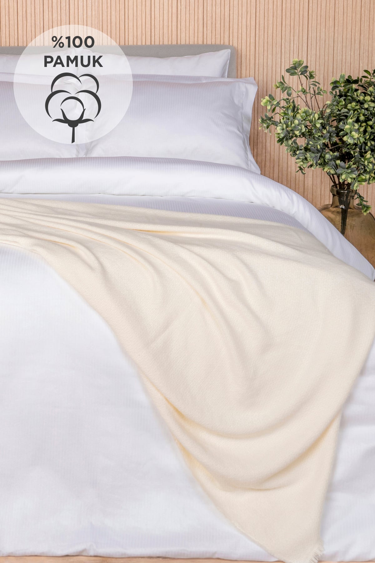 Milano Classic Beyaz 240 TC King Size Armürlü Pamuk Saten Nevresim Takımı