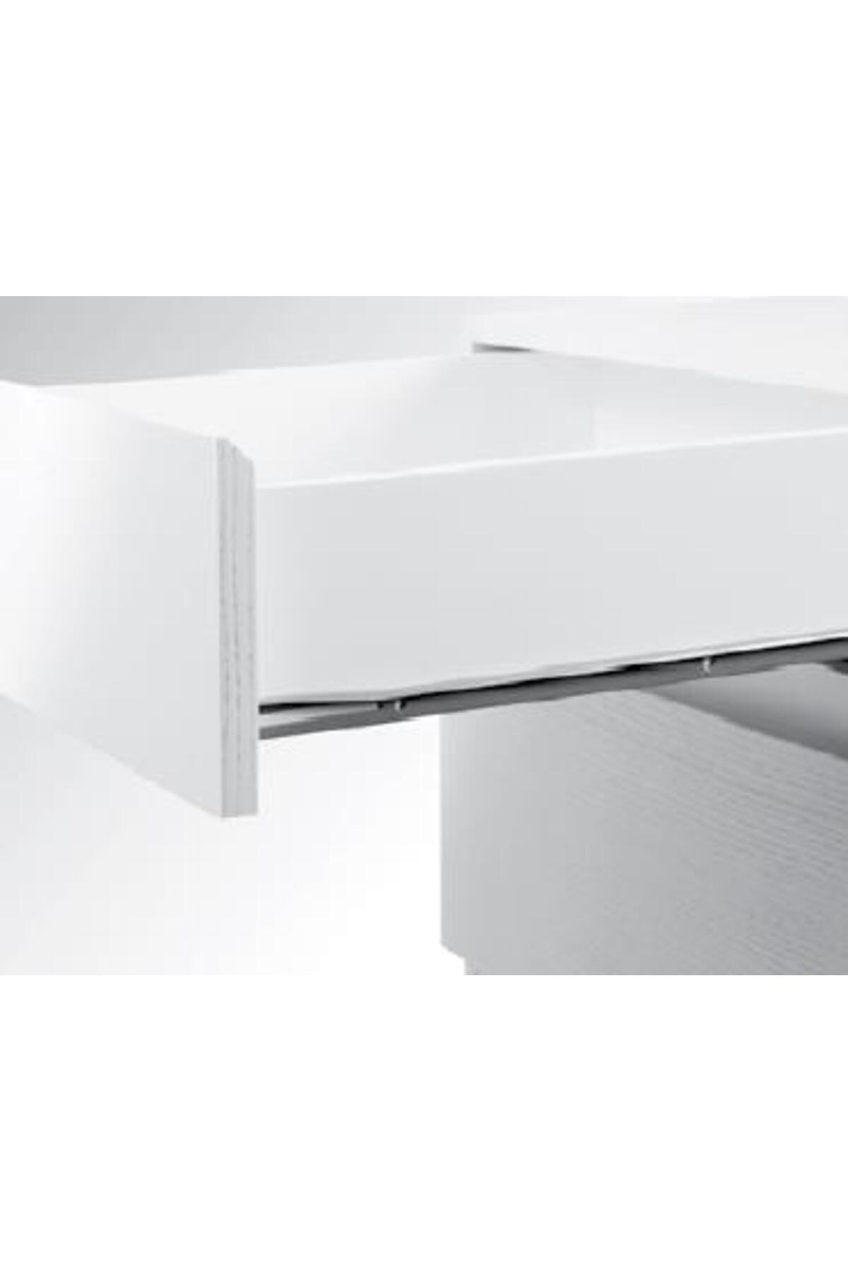 SAMET 550 Mm Bantlı Metal Ray Set Beyaz