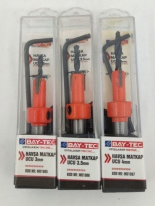 Havşa Matkap Ucu 3 Adet 3 mm 3,5mm 4 mm Profesyonel Hss