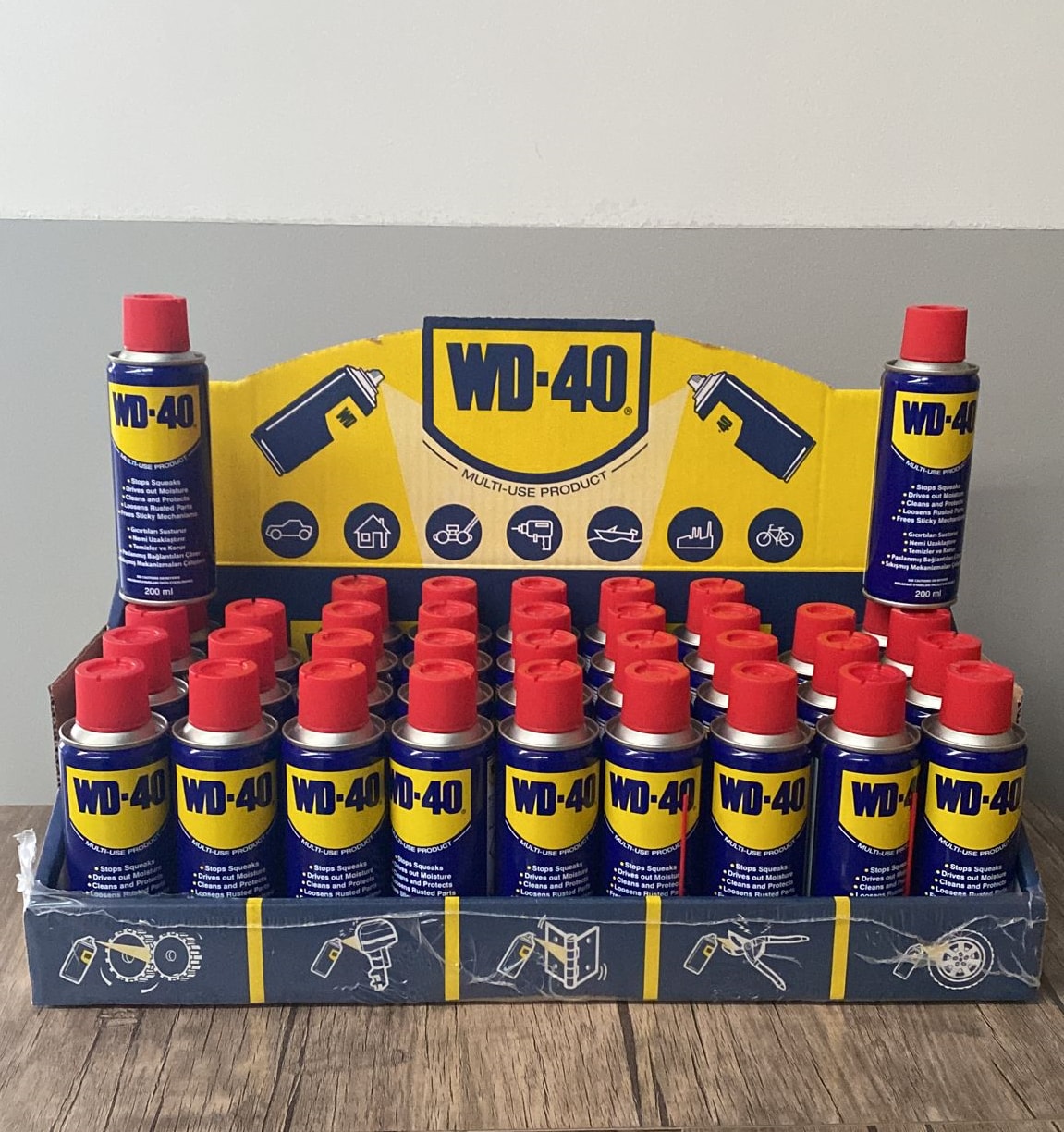 Wd-40 Çok Amaçlı Pas Sökücü Yağlayıcı Sprey 200 ml 18'li Paket Yarım Koli