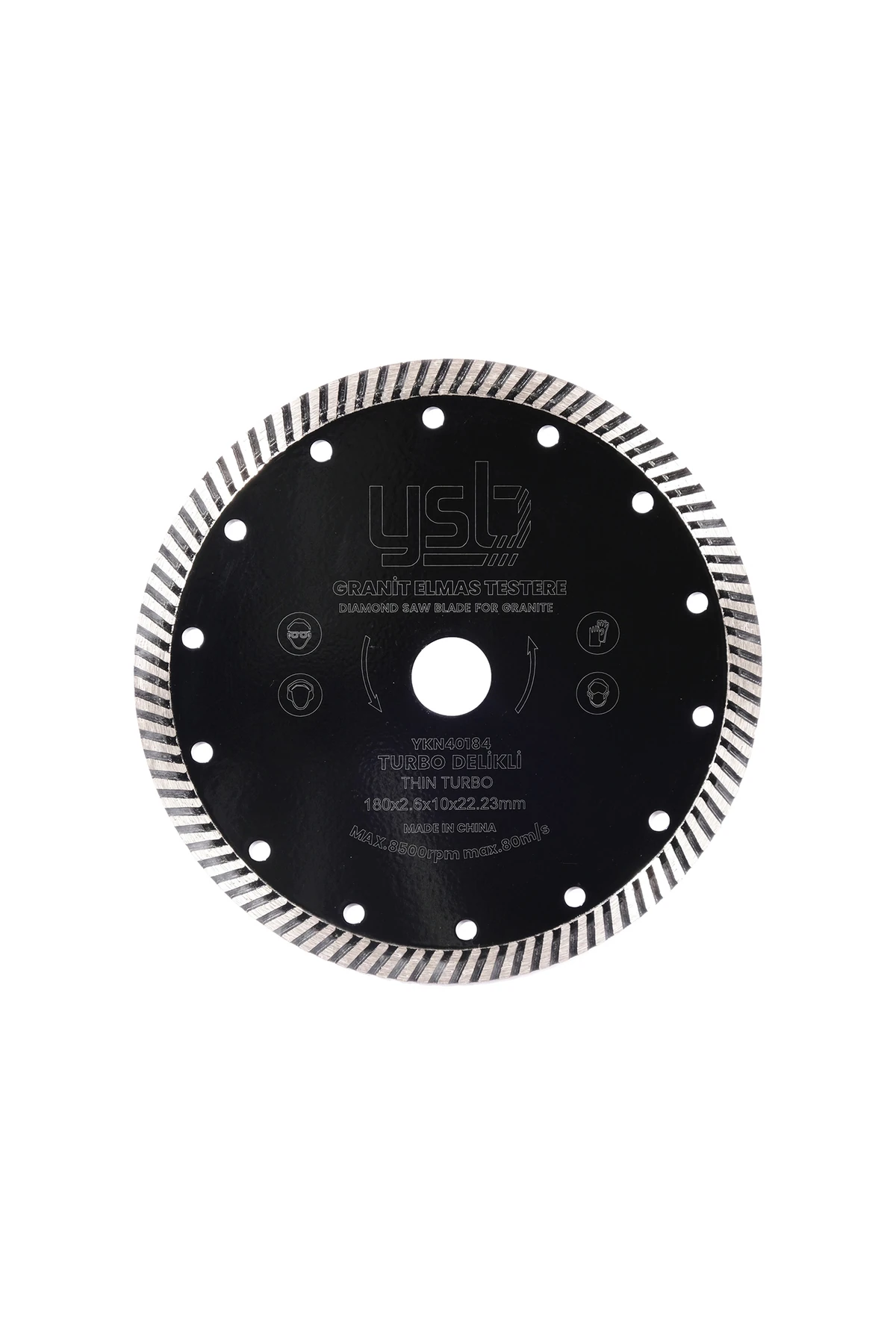 180 mm Turbo Delikli Granit Elmas Testere