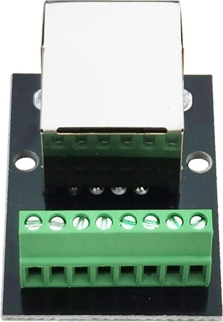 4 Adet RJ45 Ethernet Dişi Soket Konnektör Breakout Kartı, 2.54MM Konnektör Kartı Korumalı Ağ Adaptörü Terminali (Yurt Dışından)