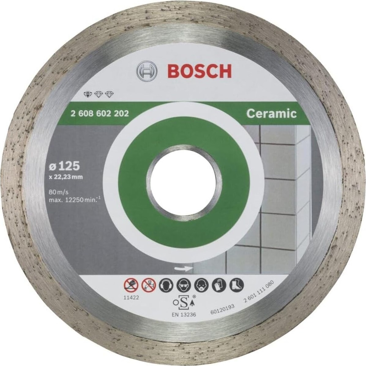 BOSCH Elmas Kesme Diski 125 Mm, Gri\ Seri Seramik Kesimine Uygun