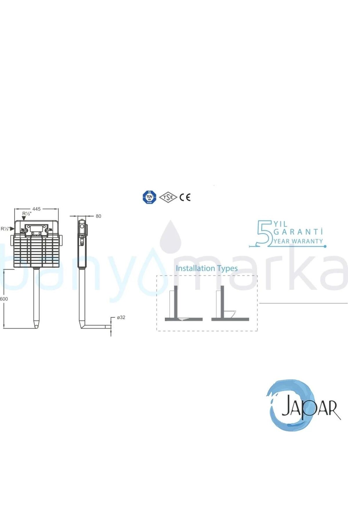 PROMİCRO  HELA TAŞI ÇİFT KADEMELİ 80 mm GÖMME REZERVUAR + PULSE MAT KROM KUMANDA PANELİ