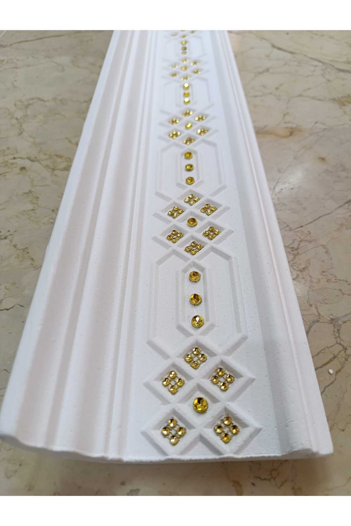 Selçuklu Desenli Altın Sarı Taşlı Stropiyer 5 Adet-10 Mt (2 Mt uzunluk)