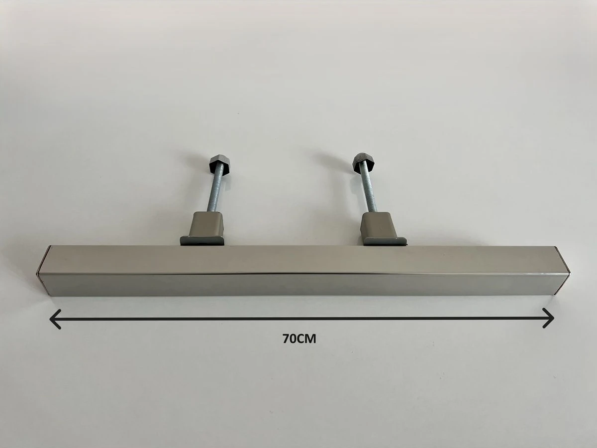 Saten Renk Çelik Kapı Çekme Tutamağı Kare Model 70CM