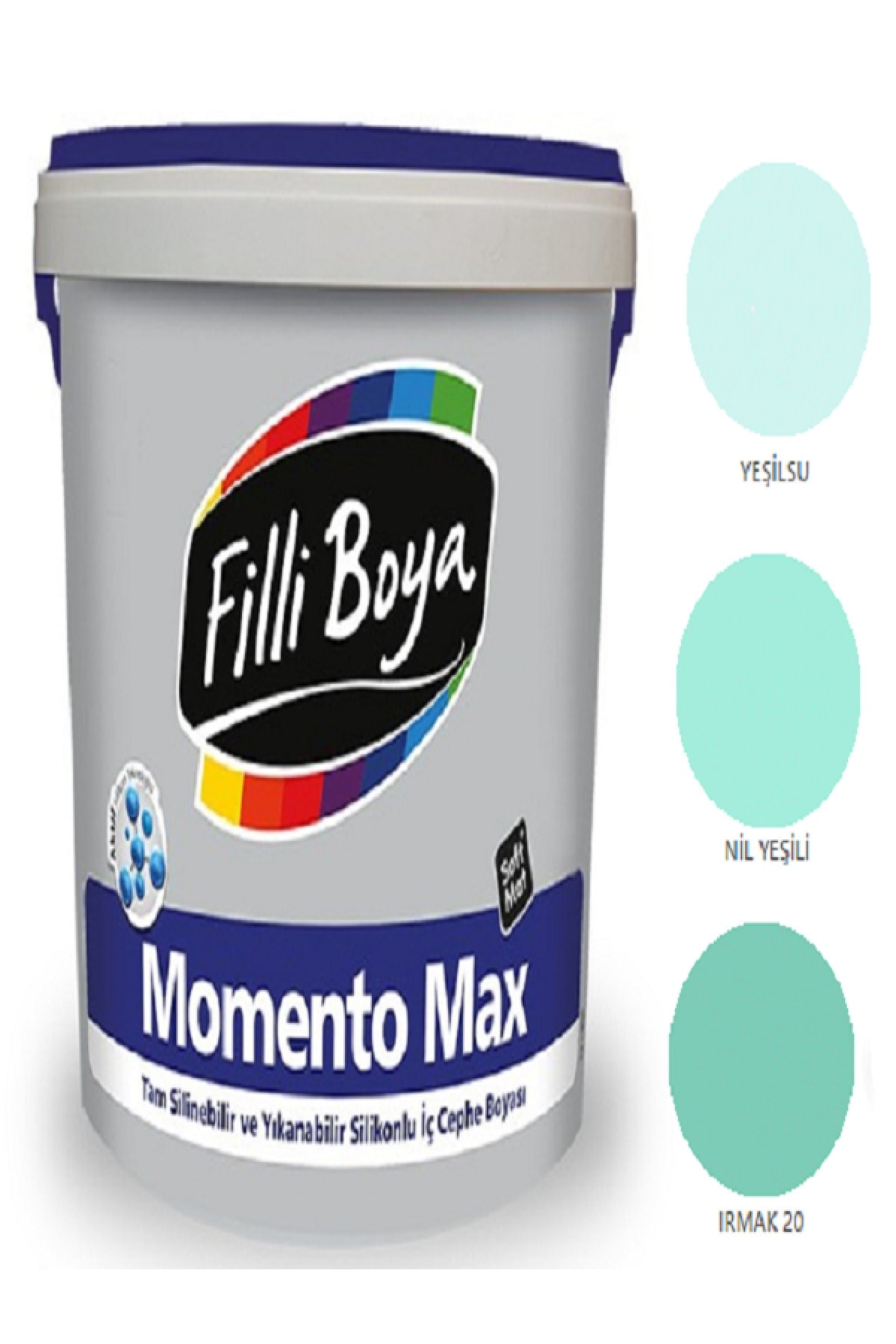 Momento Max Tam Silinebilir Yıkanabilir Silikonlu Mat Boya 7,5lt (nil Yeşili)