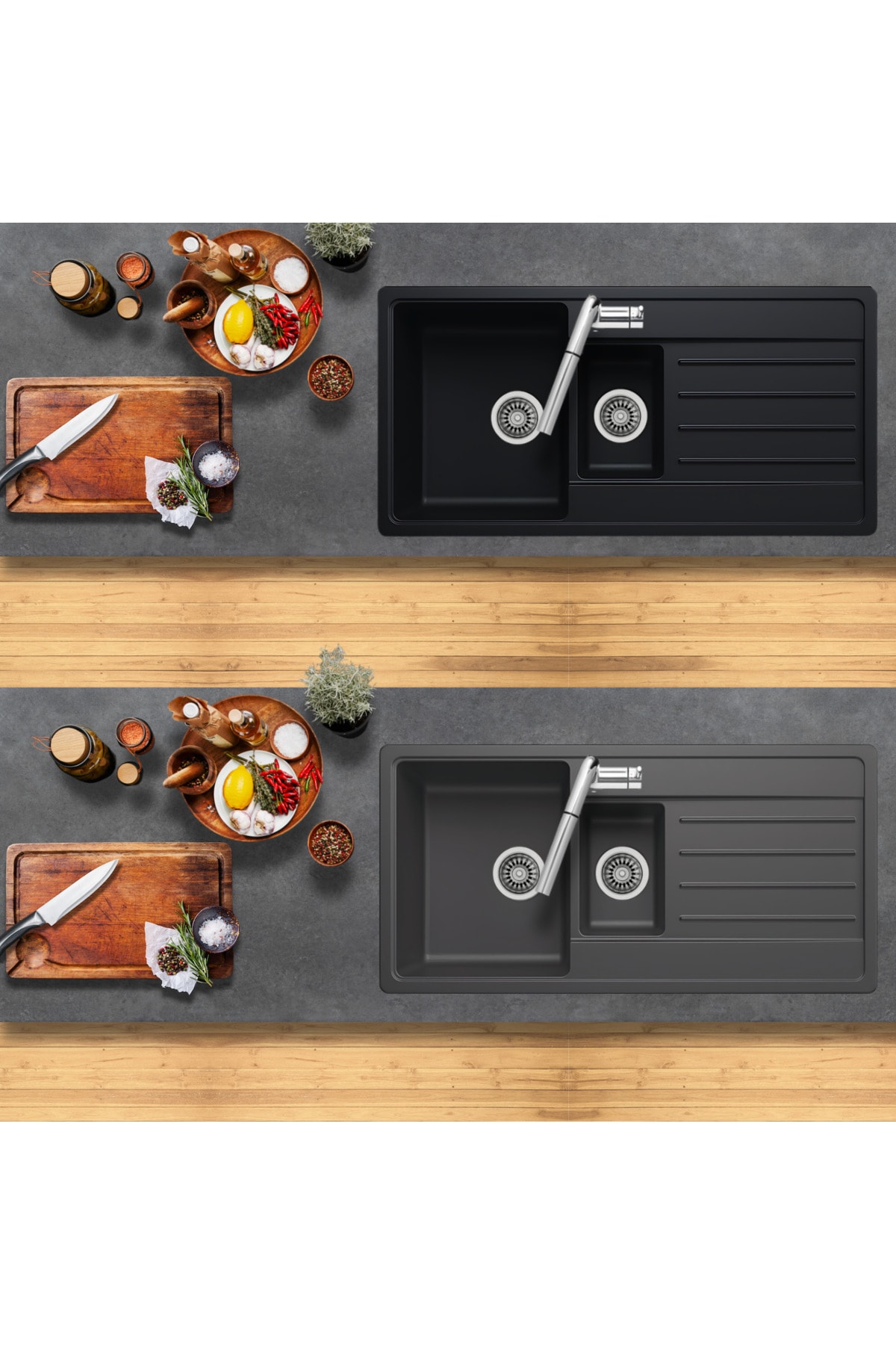 Granit Evye Fors Series Antrasite (ANTRASİT) - (1.5 Göz) - (100x50)