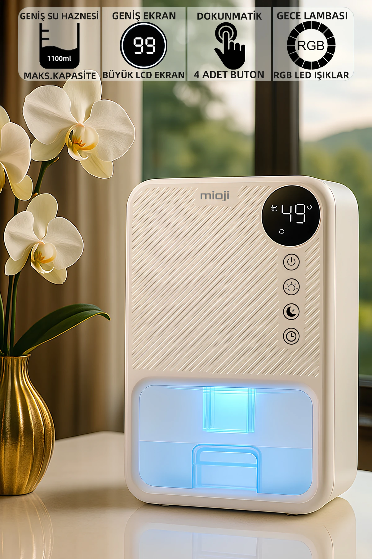 Mio 30NEC 1100ml Nem ve Rutubet Giderici Hava Cihaz - Beyaz