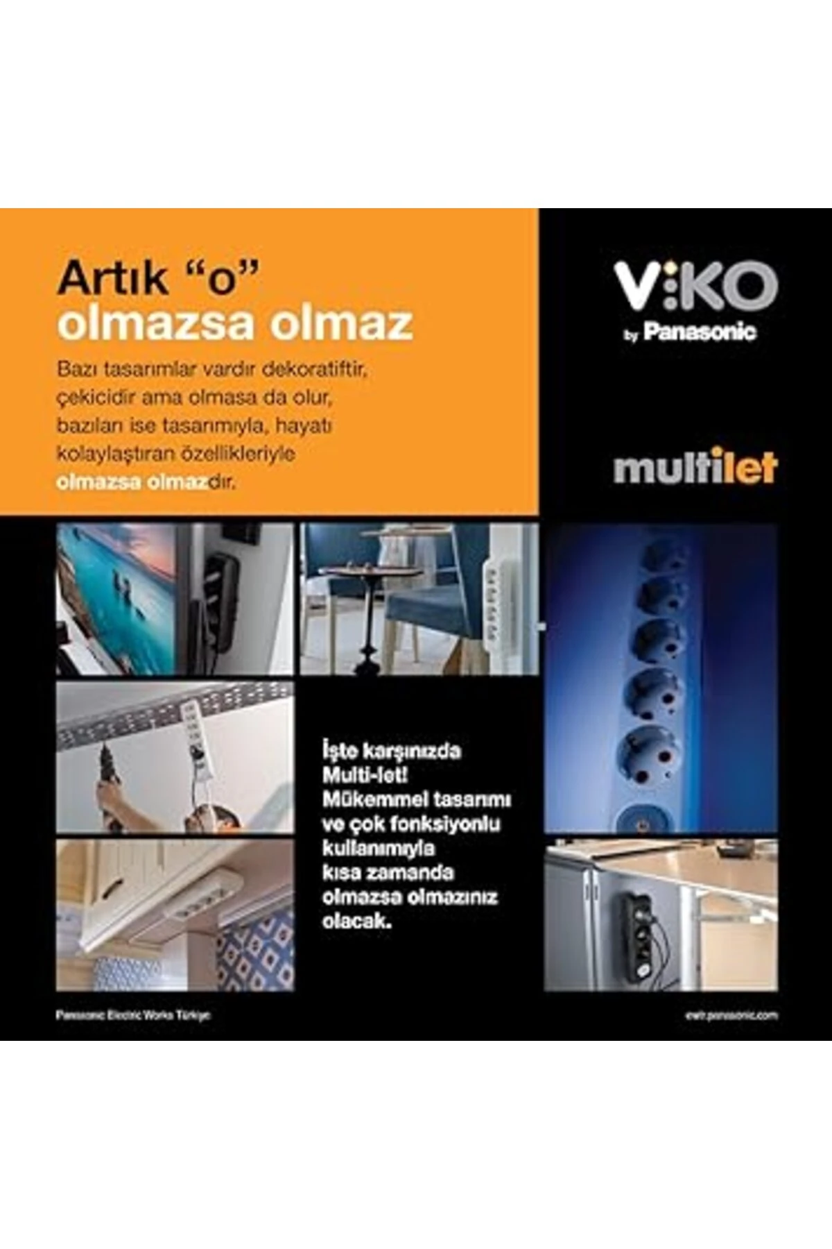 Viko Multi-Let 2li Topraklı Kablolu Ç.K 2mt Priz  2LiTopraklıKabloluÇ.K2mtPriz