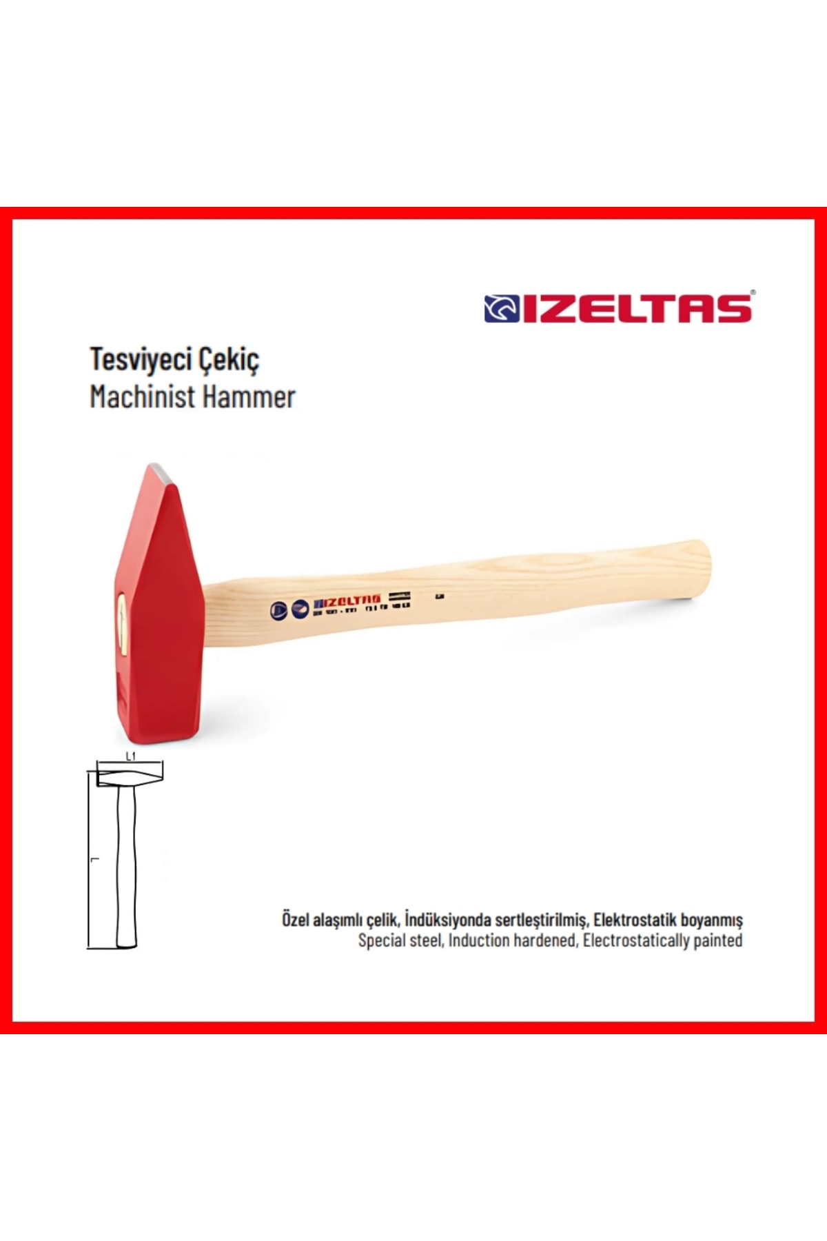 Tesviyeci Çekiç, 300 Gr, Hassas Işçilik Ve Dayanıklılık