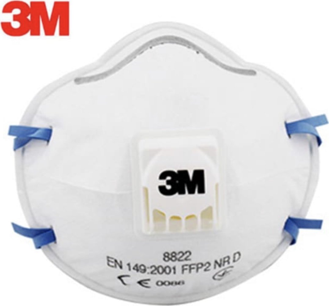 8822 Ffp2 Ventilli Solunum Koruyucu Maske-10 Adet