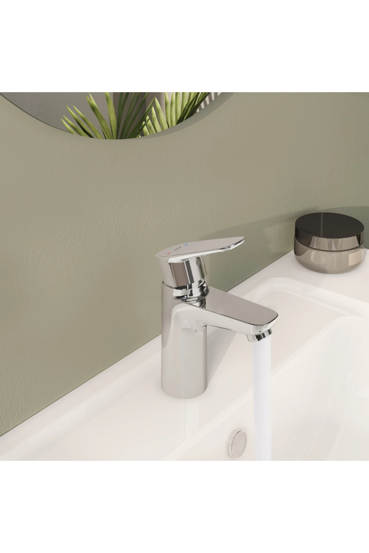 Shift T20 Banyo Dolabı Seti 80 cm – Lavabo, Dolaplı Ayna ve Batarya Dahil – Parlak Beyaz