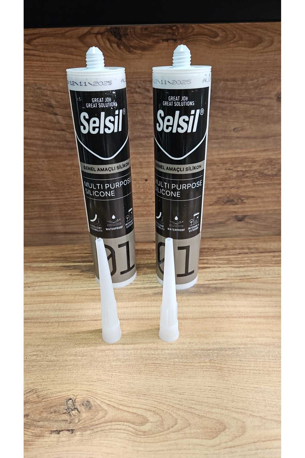 SELSİL Alüminyum Gri Genel Amaçlı Silikon 2 Adet