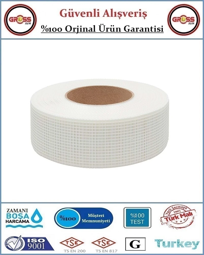 Derz Bandı Yapışkanlı - Alçı Sıva Altı File Bant - 4.8X45 Metre