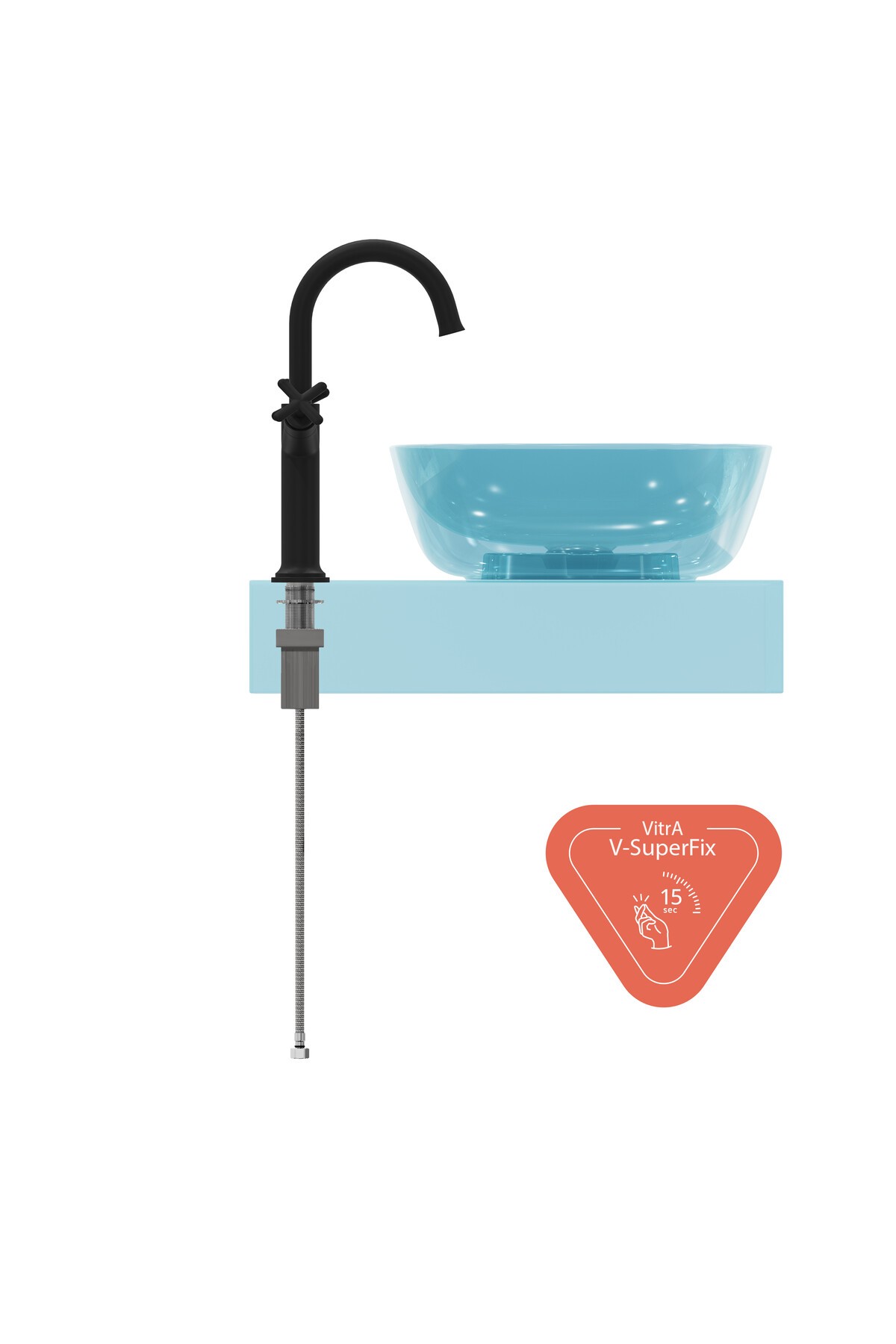 Origin Classic A4288636 Çanak Lavabo Bataryası, Mat Siyah