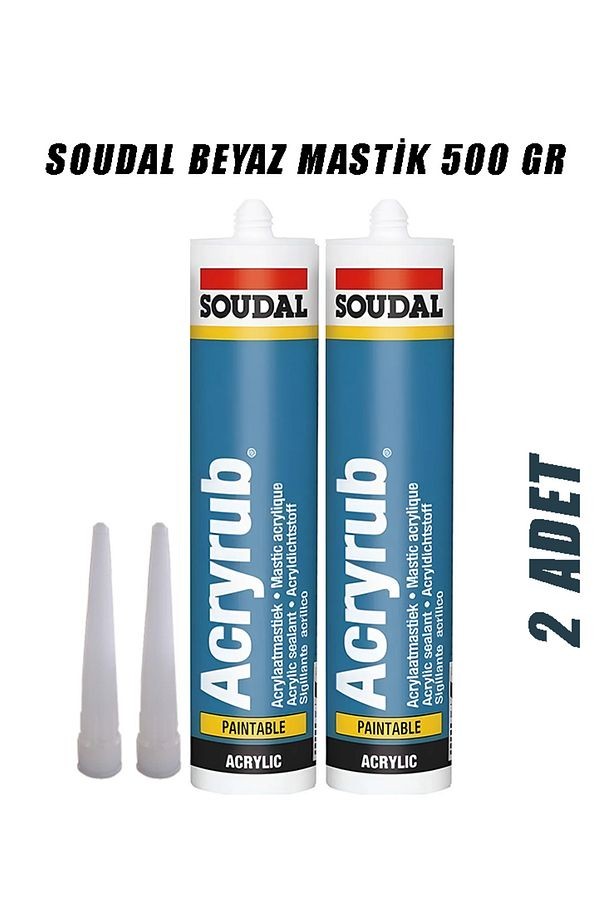 BEYAZ MASTİK 500 G ACRYRUB 2 ADET