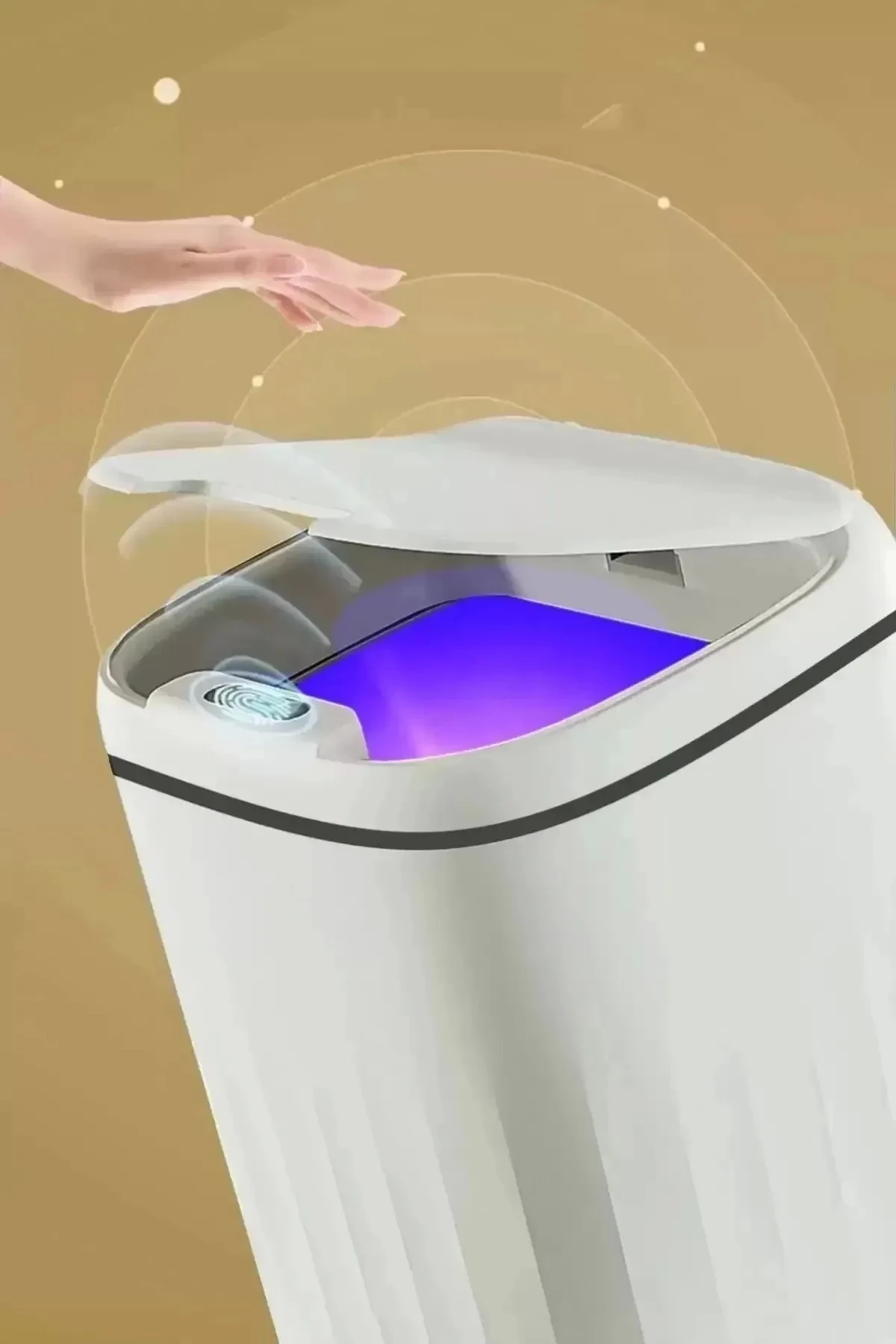Teknolojik Çöp Kutusu Otomatik Aç Kapat Sensörlü Mutfak Banyo Ev Ofis Indüksiyon Çöp